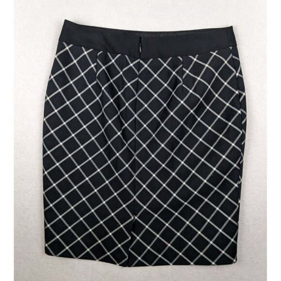 THE LIMITED - WOMEN'S BLACK PLAID PENCIL SKIRT - SIZE 8 - Picture 6 of 6